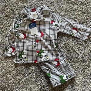 Peanuts Kids’ 2 Piece Flame Resistant Fabric Pajama Set - Size 2T